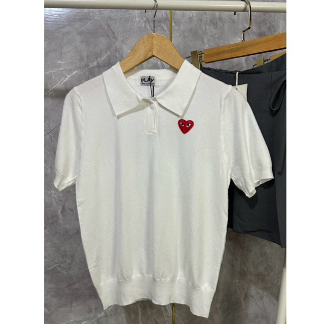 GIANTS PLAY CDG COLLAR PATCH KNIT TOP ATASAN KERAH RAJUT LEMBUT BKK READY