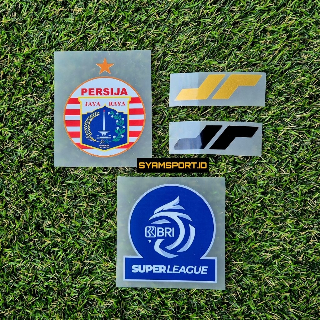 Logo Sablon Persija PAKET LENGKAP + Patch Liga BRI Super League FULL HD Kuat Mengkilap DTF | Sablon 