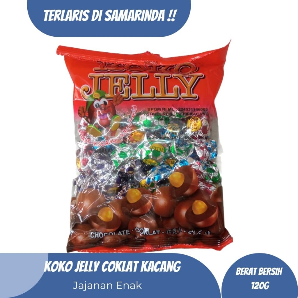 

KOKO JELLY COKLAT KACANG/COKLAT MANIS ISI KACANG/KHAS SAMARINDA/120 GR/360 GR ✨