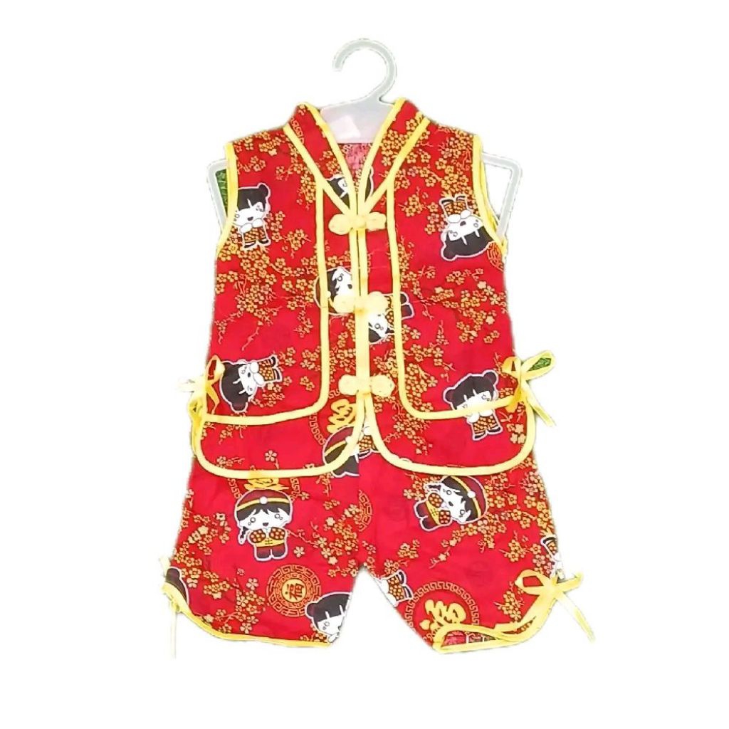 setelan bayi cina 0-6 bulan yukensi celana imlek murah meriah baju anak cina murah