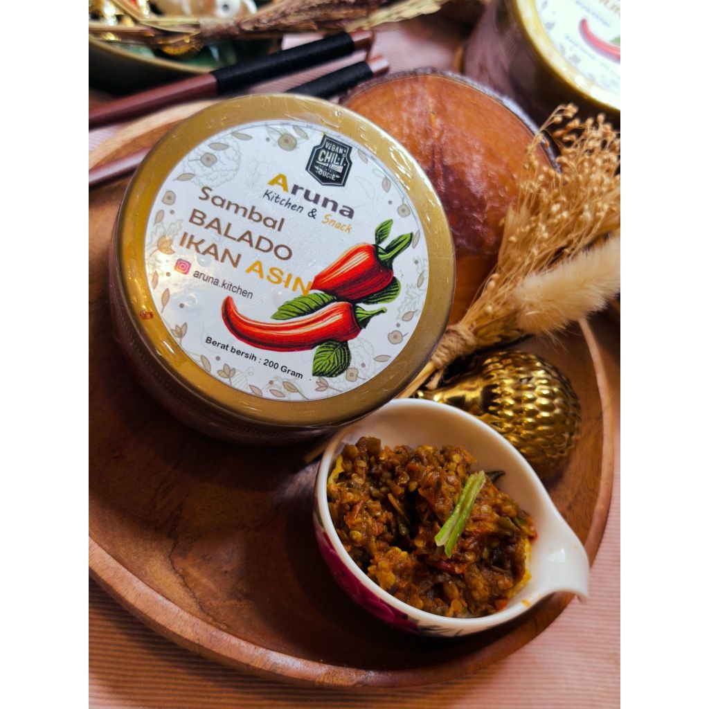 

Sambal Balado Ikan Asin VEGETARIAN (VEGAN) Allium free-Tanpa Bawang-Nabati 100%- NON Hewani. Tanpa Pengawet