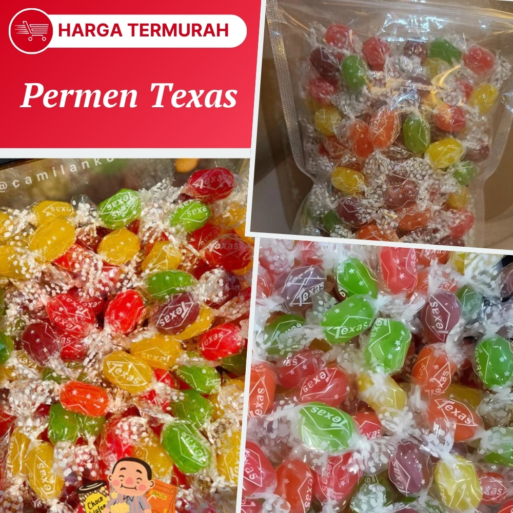 

Permen Texas Varian Rasa Buah Seger Permen Texas Kemasan 1 Pack 100 Gram Candy Texas Warnawarni