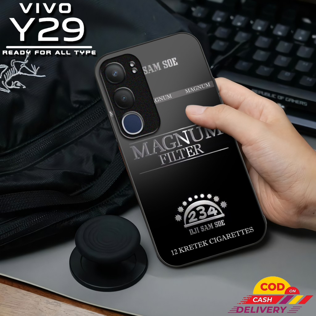 Rokok Case Handphone Untuk vivo y29 y19s y02 y03/y18 s1 s1 pro y91/y93/y95 Terbaru - Softcase Glass 
