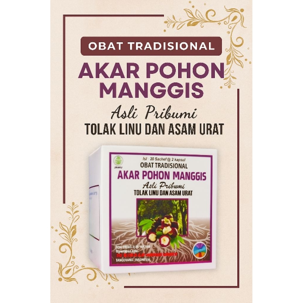 

Kapsul Akar Pohon Manggis / Akar Manggis ORIGINAL obat pegel linu asam urat encok|