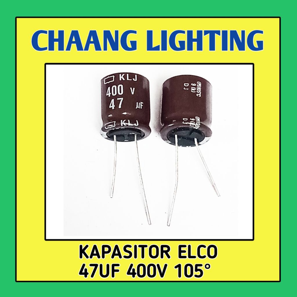 47UF 400V KAPASITOR ELKO 47UF 400V CAPASITOR ELCO 47UF 400V ELCO 47UF 400V 105°C