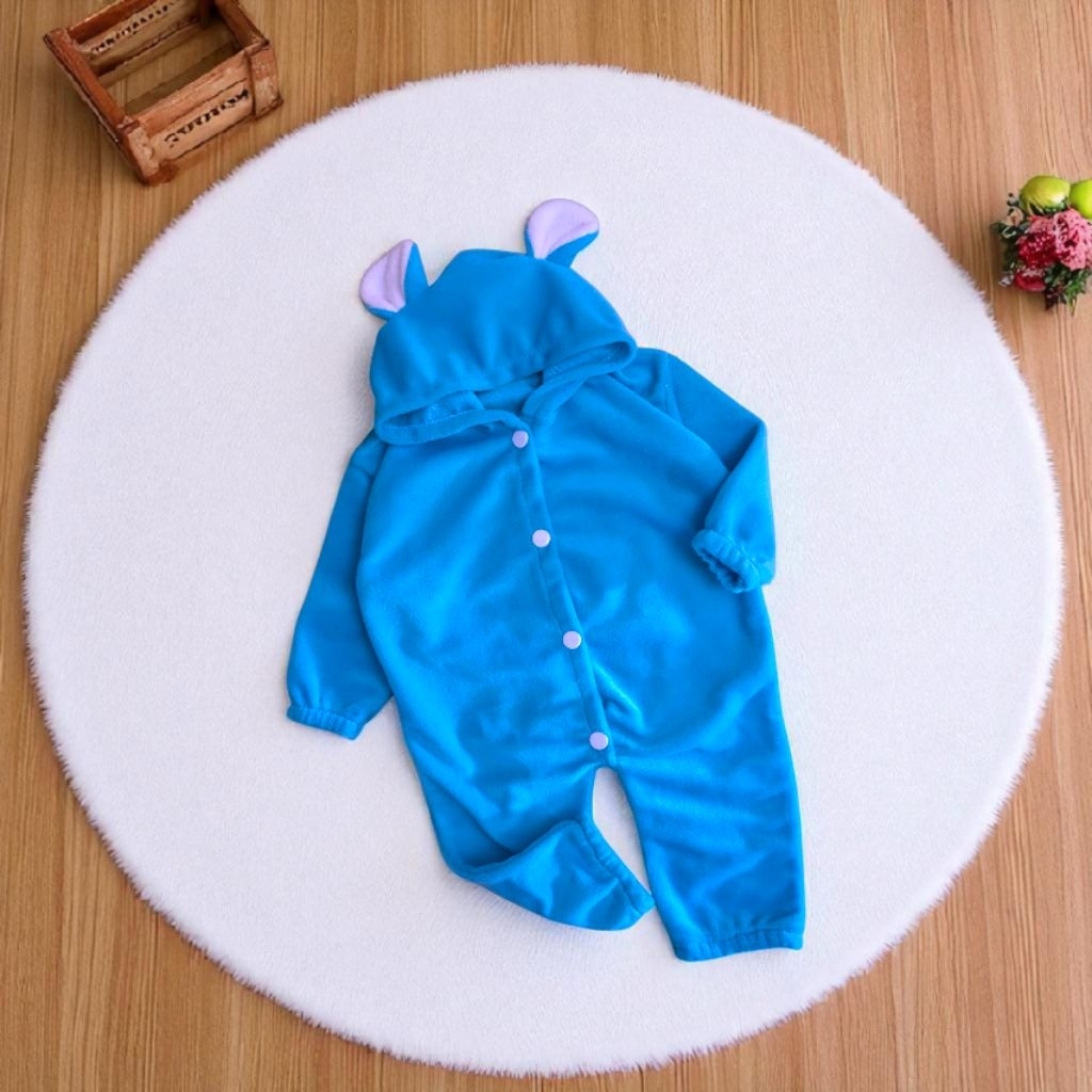 Jumper Bulu Bayi Laki Laki Perempuan 0-6 Bulan Jaket Hoodie Bulu Karakter Stelan Sweater Jumpsuit Ba
