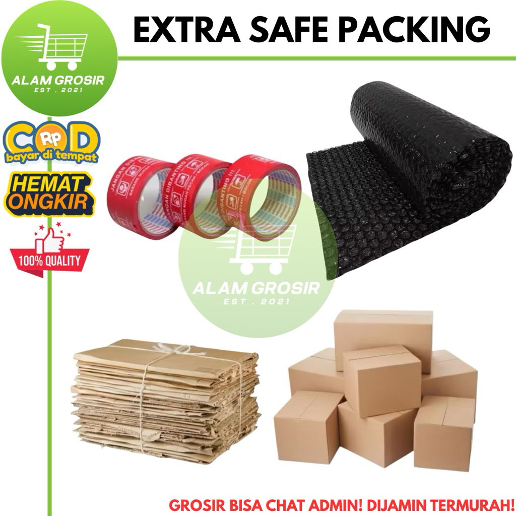 

[AG] EXTRA SAFE PACKING BUBBLE WRAP / KARDUS / STICKER FRAGILE (MOHON BACA DESKRIPSI DENGAN TELITI)