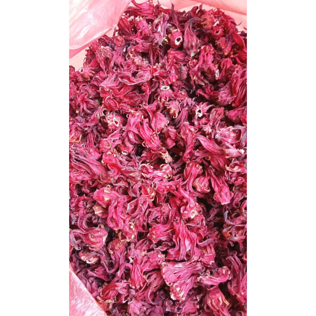 

250 gram teh bunga rosela merah kering great a panen baru