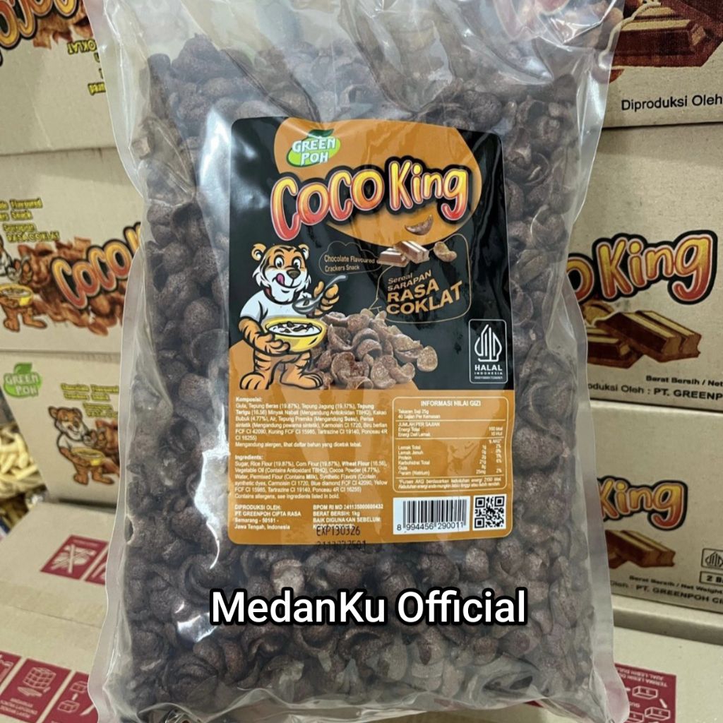 

Coco King Sereal Cokelat 1kg | Coco Crunch Cereal Sarapan Rasa Coklat | Choco Crunch Renyah