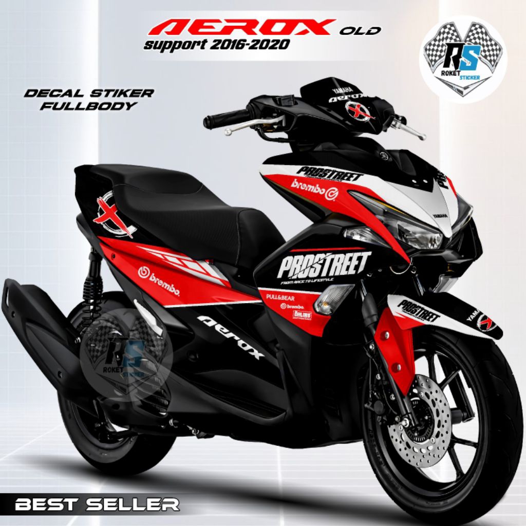 Decal Sticker Variasi Fullbody Aerox Old 2016-2020/Motif Prostreet