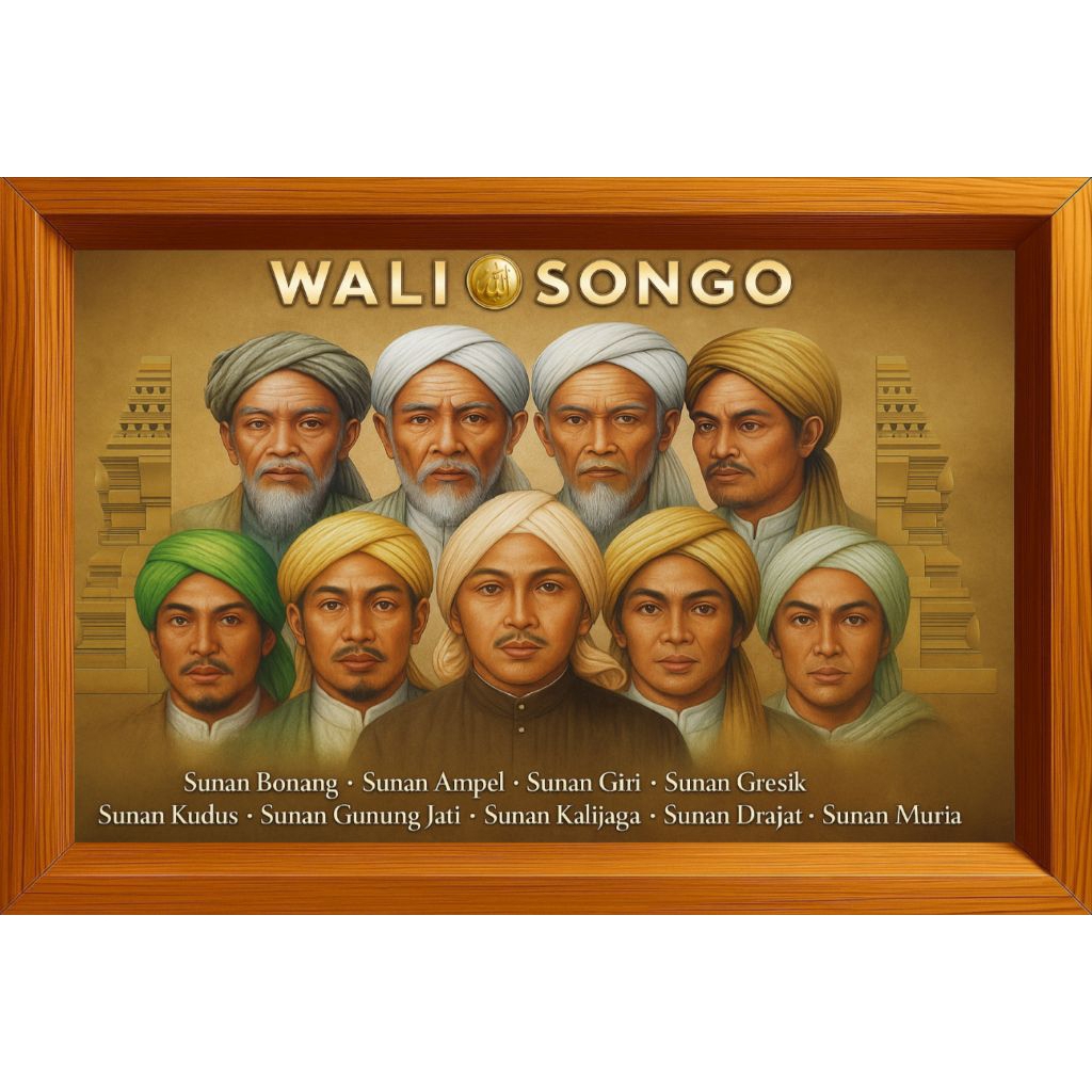 Hiasan dinding gambar Wali songo Pajangan dinding ruangan