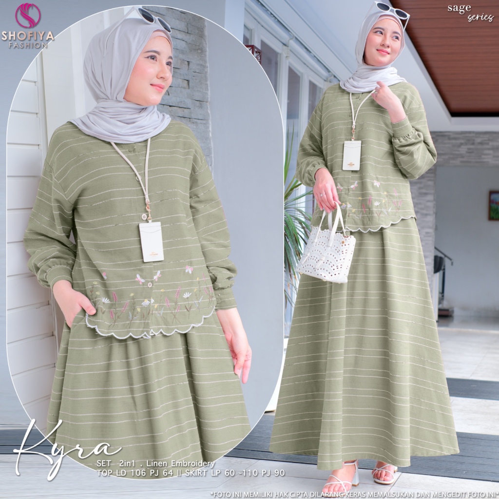 KYRA SET ROK WANITA Original By Shofiya Hijab