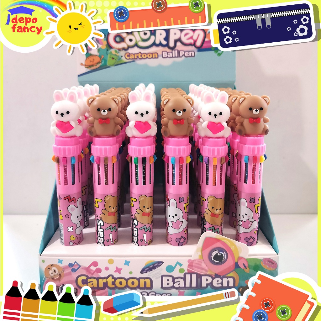 

Bulpen 10 Warna IM-100XT Bear & Rabbit / Balpen / Bulpoint / Pulpen / Pena / Pen