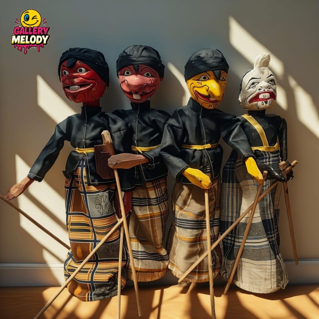 Wayang Golek Punakawan 1set=4pcs(cepot,gareng,dewala,semar)