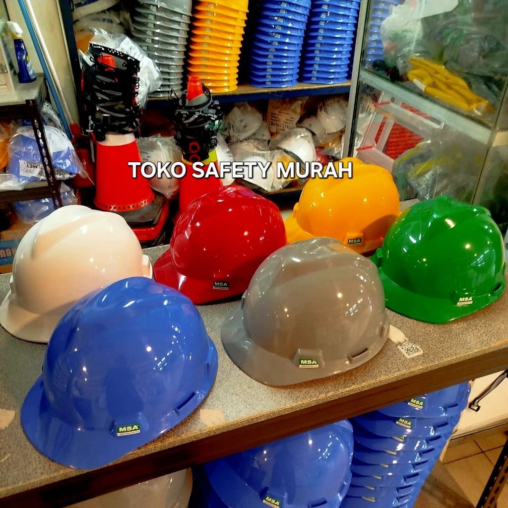 Helm Safety Proyek MSA Lokal V GARD Original Berkualitas - Helm Safety MSA Lokal