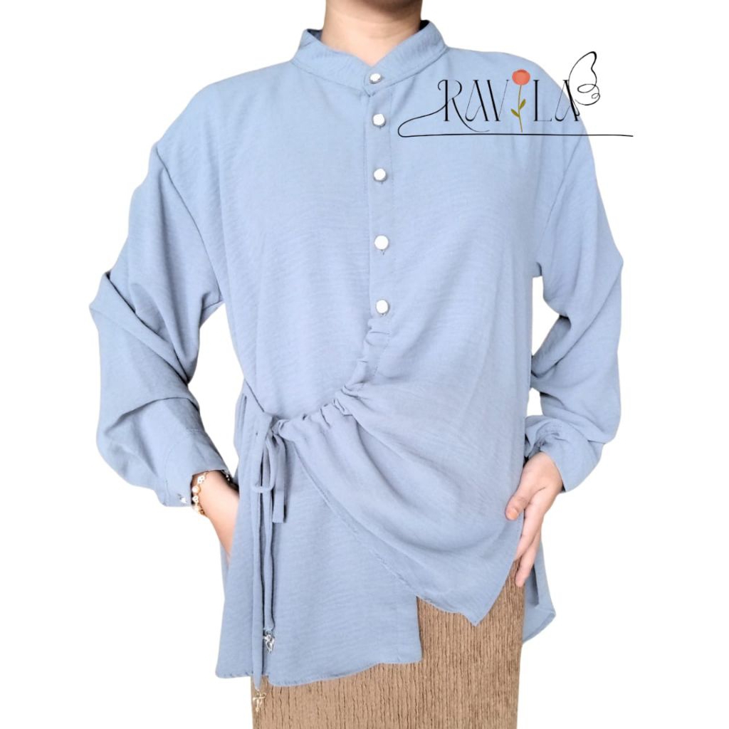 Blouse kemeja wanita serut ceruty premium outfit cewe hijab