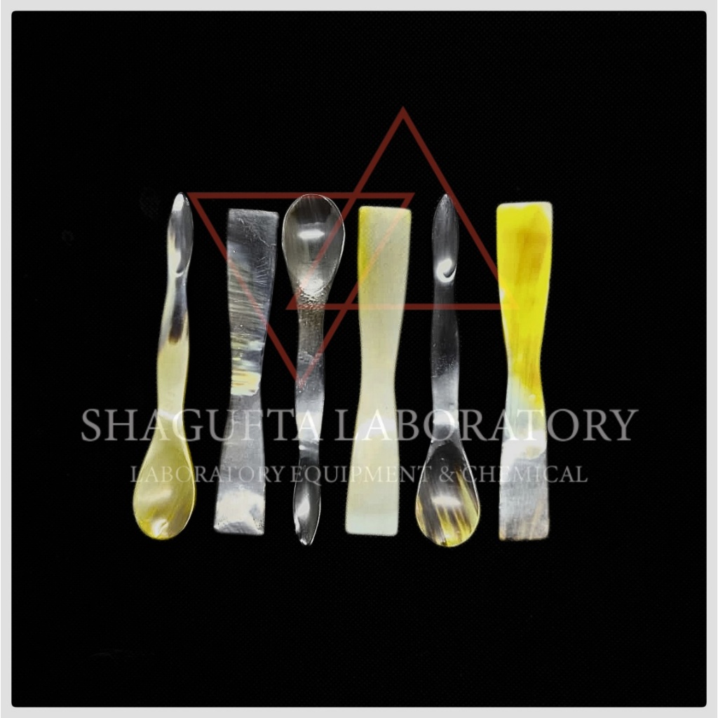 Sendok Tanduk / Spatula Tanduk / Spatel Tanduk / Horn Spoon – Alat Laboratorium Bahan Tanduk Sapi As
