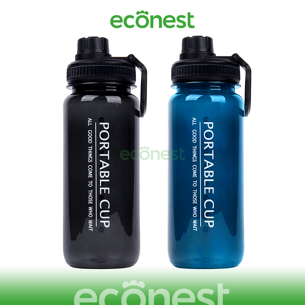 Econest Botol Air Minum 1 Liter Portable Cup Botol Air Sporty Tanpa Sedotan Botol Minum BPA Free