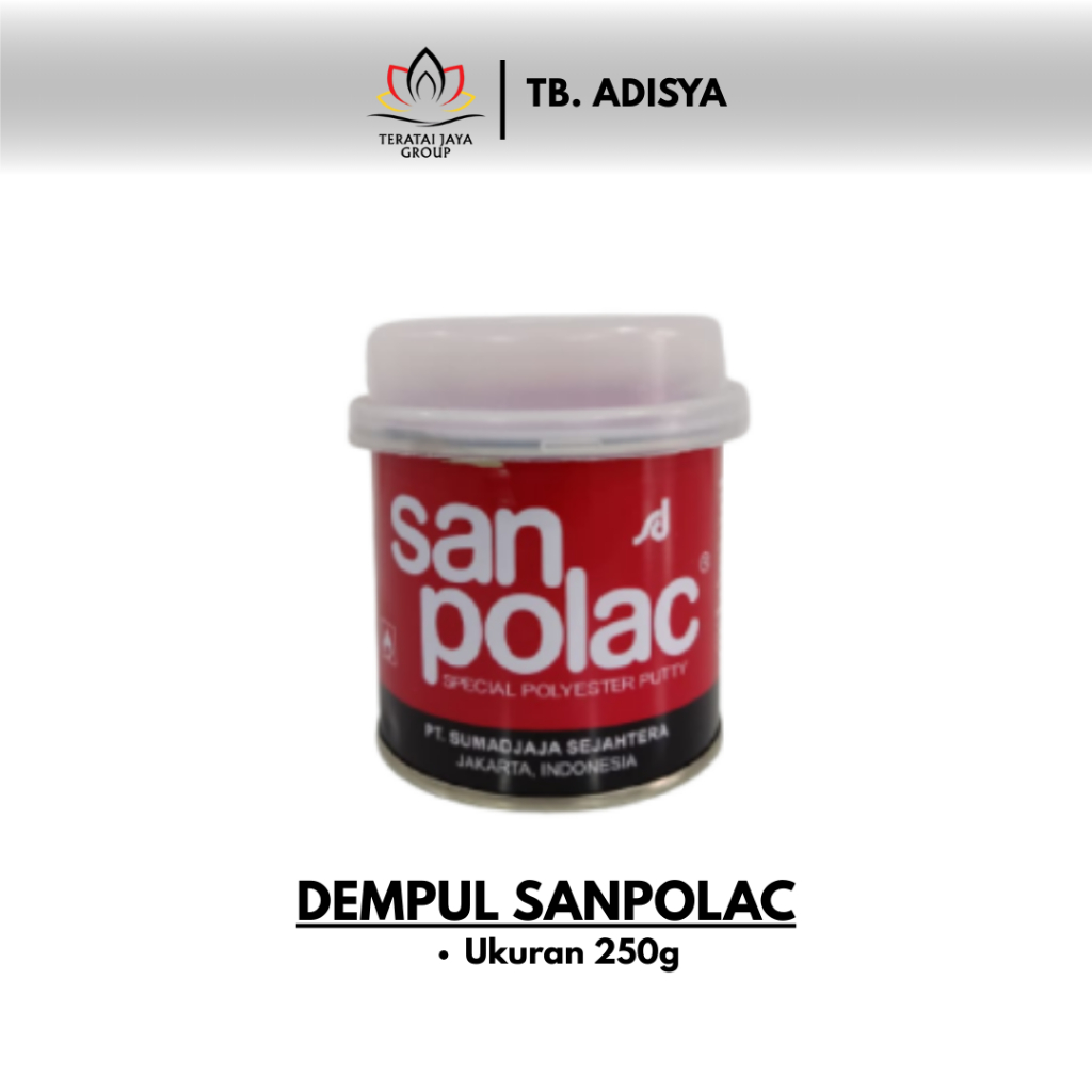 Dempul SANPOLAC 250gr/Dempul Besi/Dempul Plastik/Dempul Body Motor & Mobil