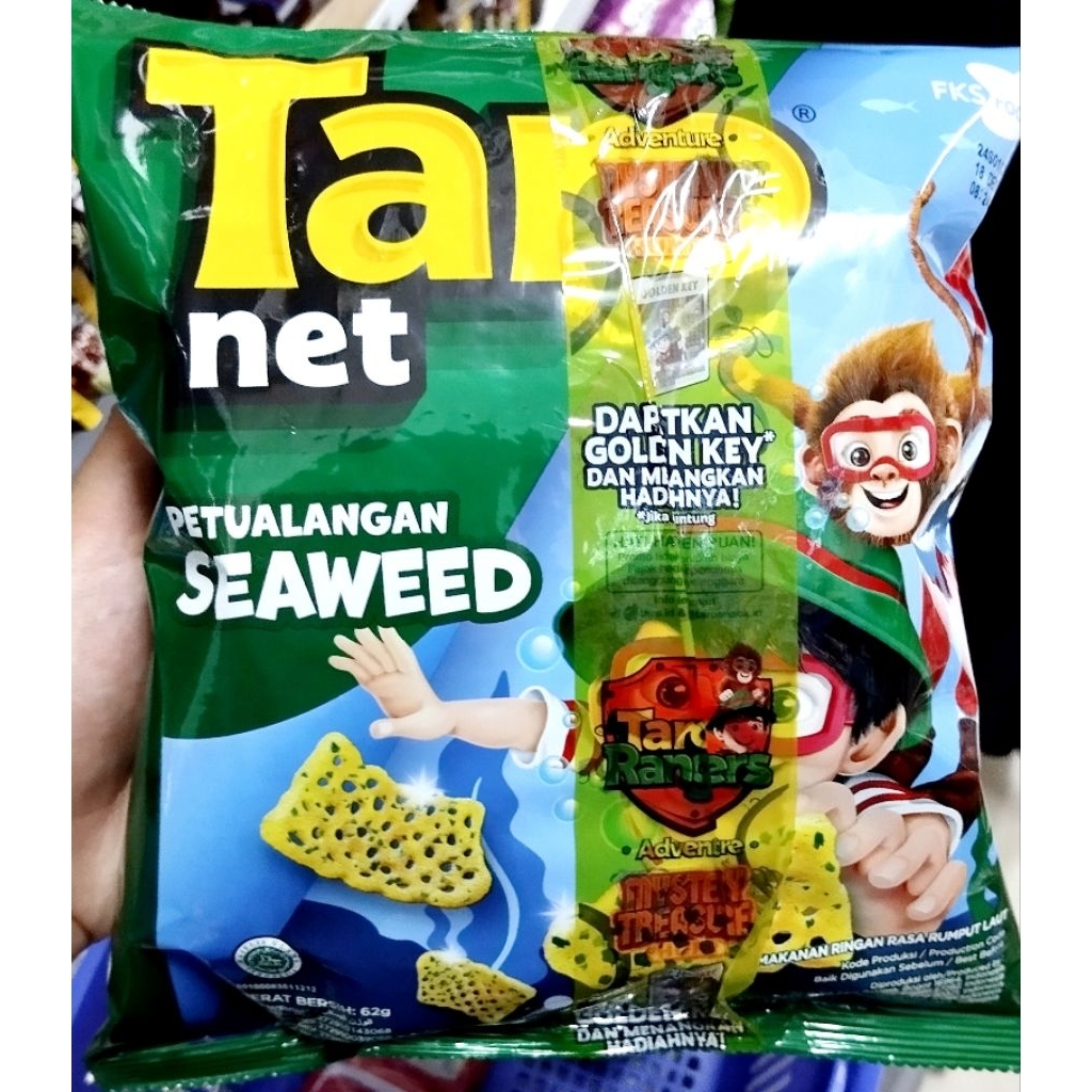 

Taro net 62 gram rasa rumput laut