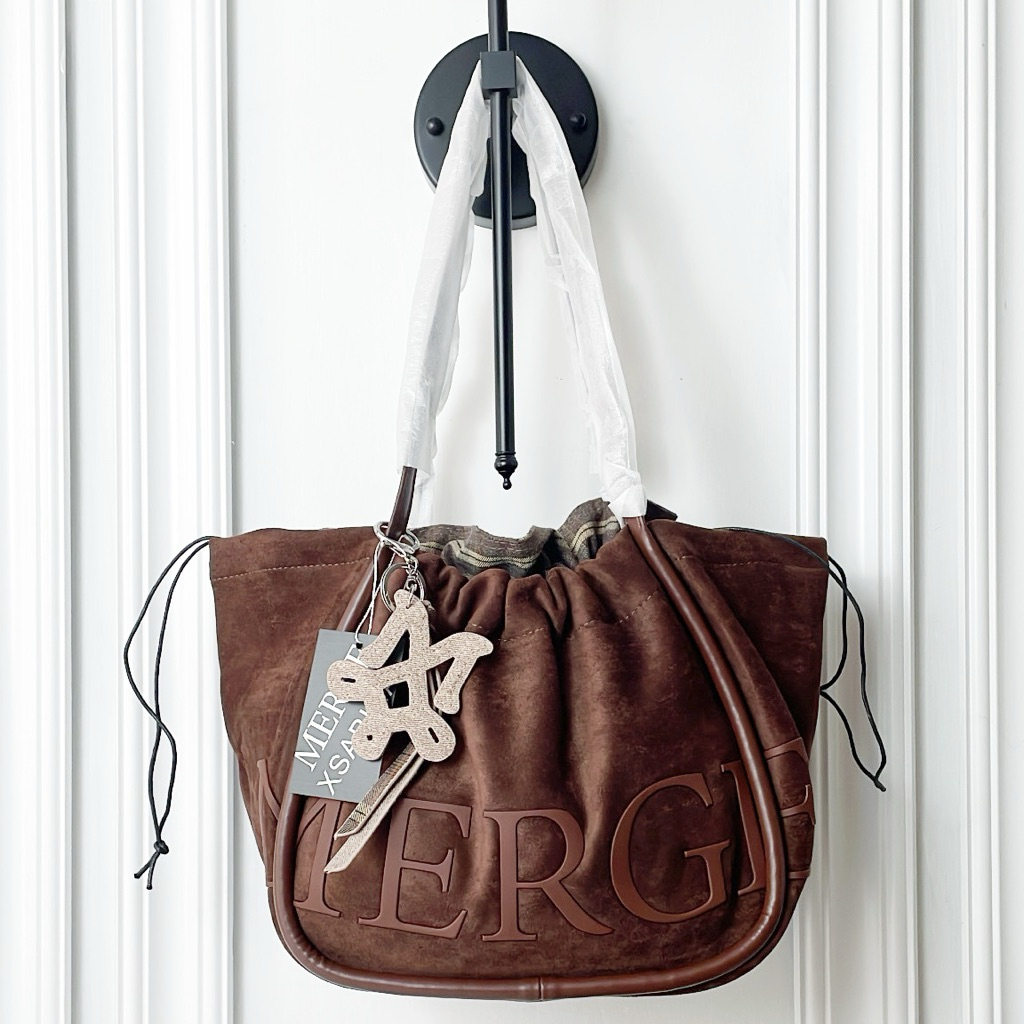 Ready Stock Tas Merge Marun  Coklat Kopi Thailand Bahan Premium Size Medium Warna Biru Denim Colour 