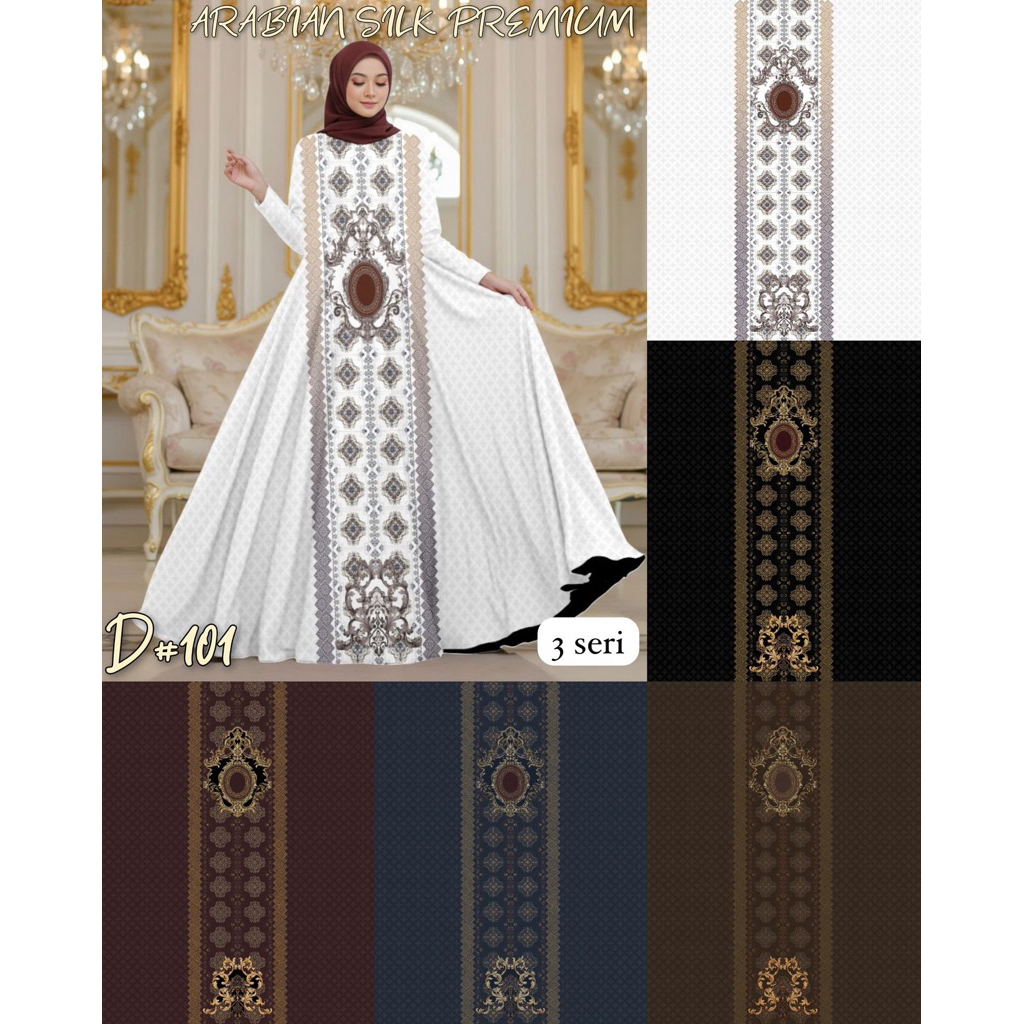 ARABIAN SILK PREMIUM/ BAHAN SILK / MOTIF VIRAL / KAIN METERAN