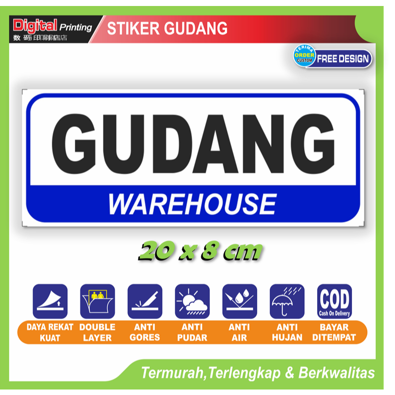 

Stiker anti pudar new gudang tempat simpan barang sticker identitas pintu tempat penyimpanan barang