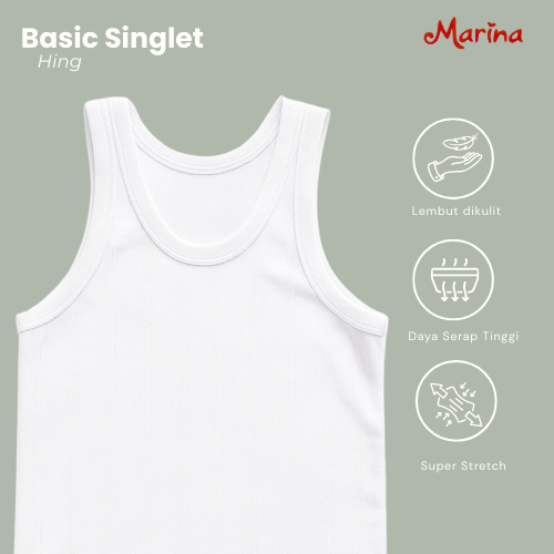 [6 PCS] SINGLET KAOS DALAM ANAK/REMAJA/DEWASA MURAH HING MARINA CEWEK/COWOK