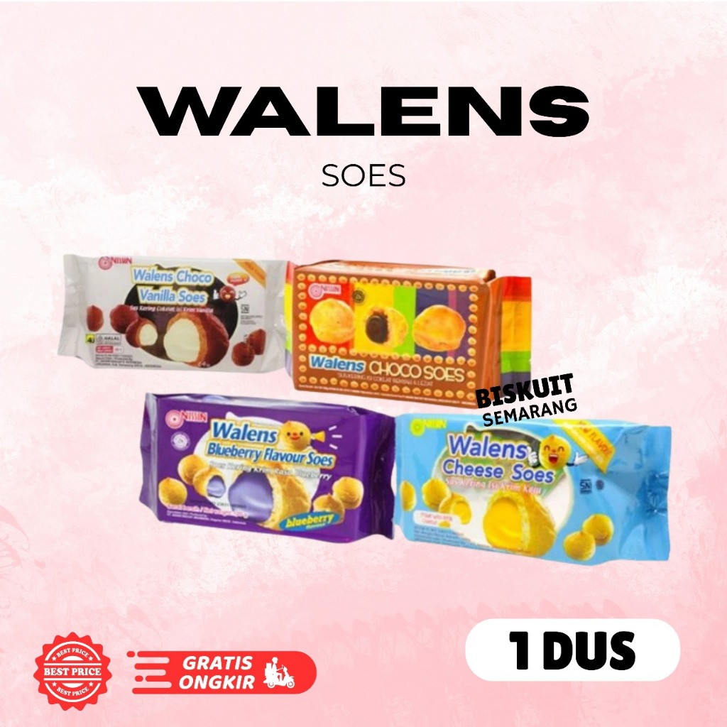 

1 Dus Nissin Walens Choco Soes dan Cheese Shoes isi 30pcs BISKUIT SEMARANG