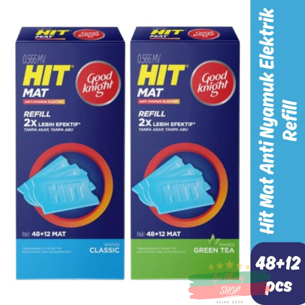 Hit Mat Refill 48 +12 pcs - Isi Ulang Hit Mat Anti Nyamuk Elektrik Keping Biru