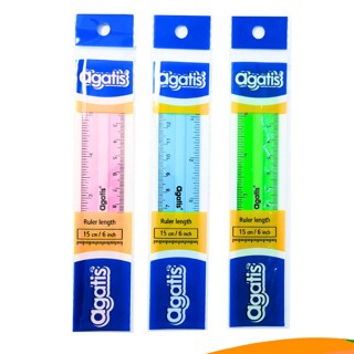 

PENGGARIS / GARISAN AGATIS 15CM MIKA WARNA (1 PCS)
