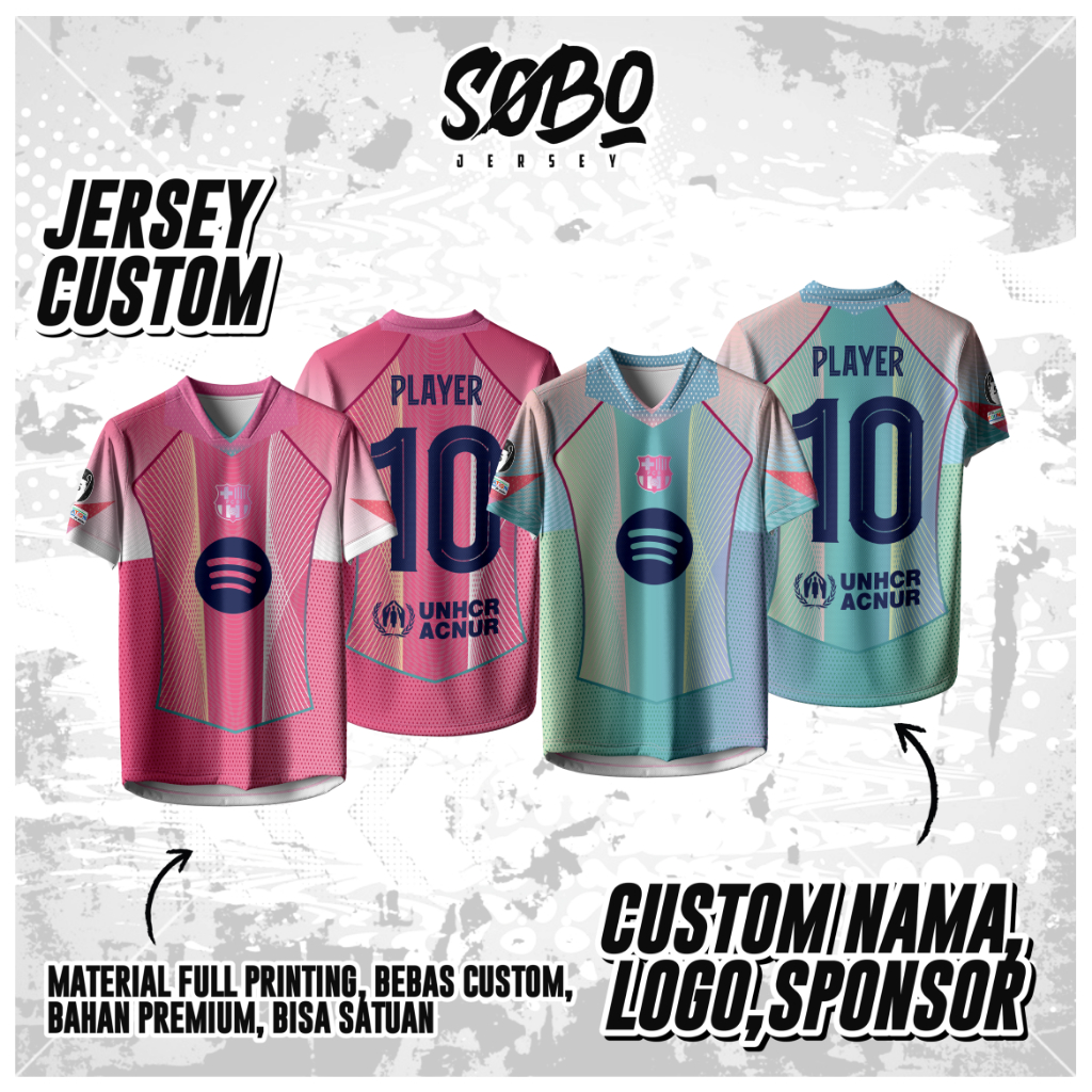 Jersey Barcelona PINK/TOSCA/Fantasy / Jersey Barcelona / Jersey Bola / Jersey Vintage