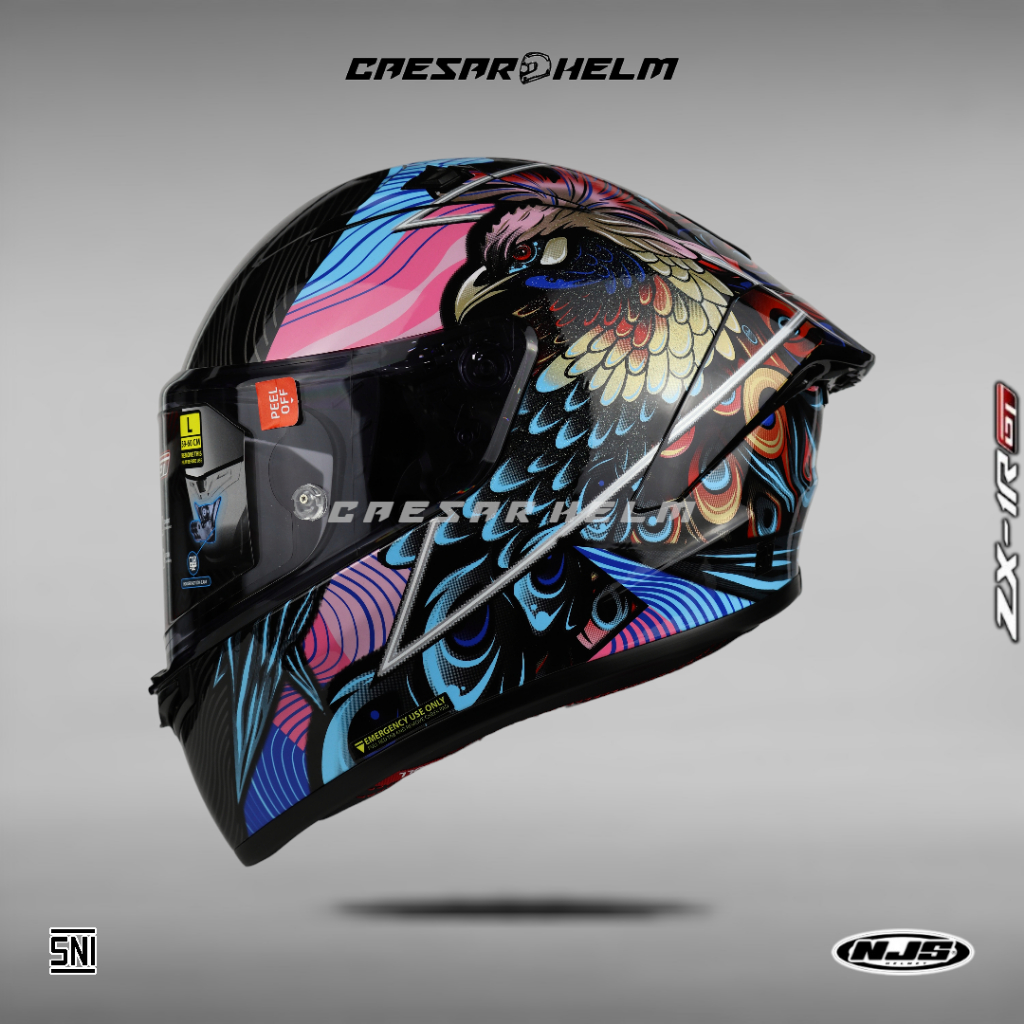 NJS ZX-1R GT Merak - Brooklyn Black - Helm Full Face