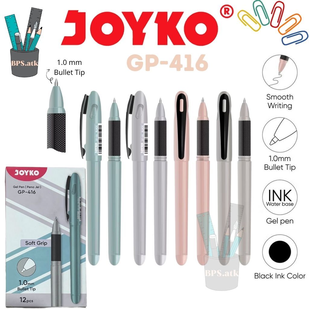 

(12 pcs) JOYKO Pulpen Pena Pen Gel GP-416 1.0 mm | Pulpen Tanda Tangan