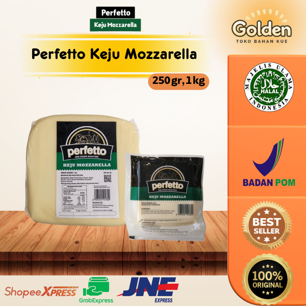 

Perfetto Keju Mozzarella 250 gr, 1 kg