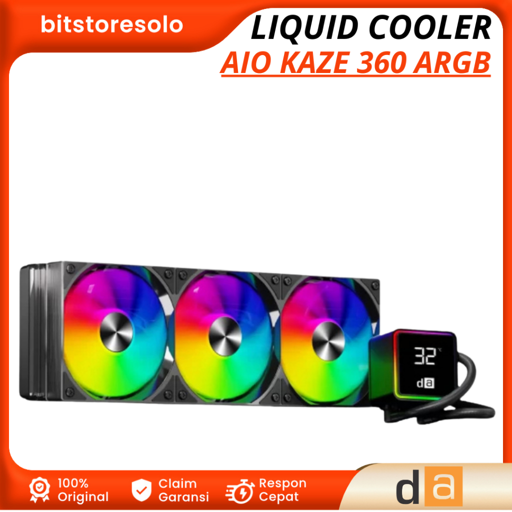 Digital Alliance AIO KAZE 360 ARGB DIGITAL 360mm AIO Liquid CPU Cooler Gaming-Black
