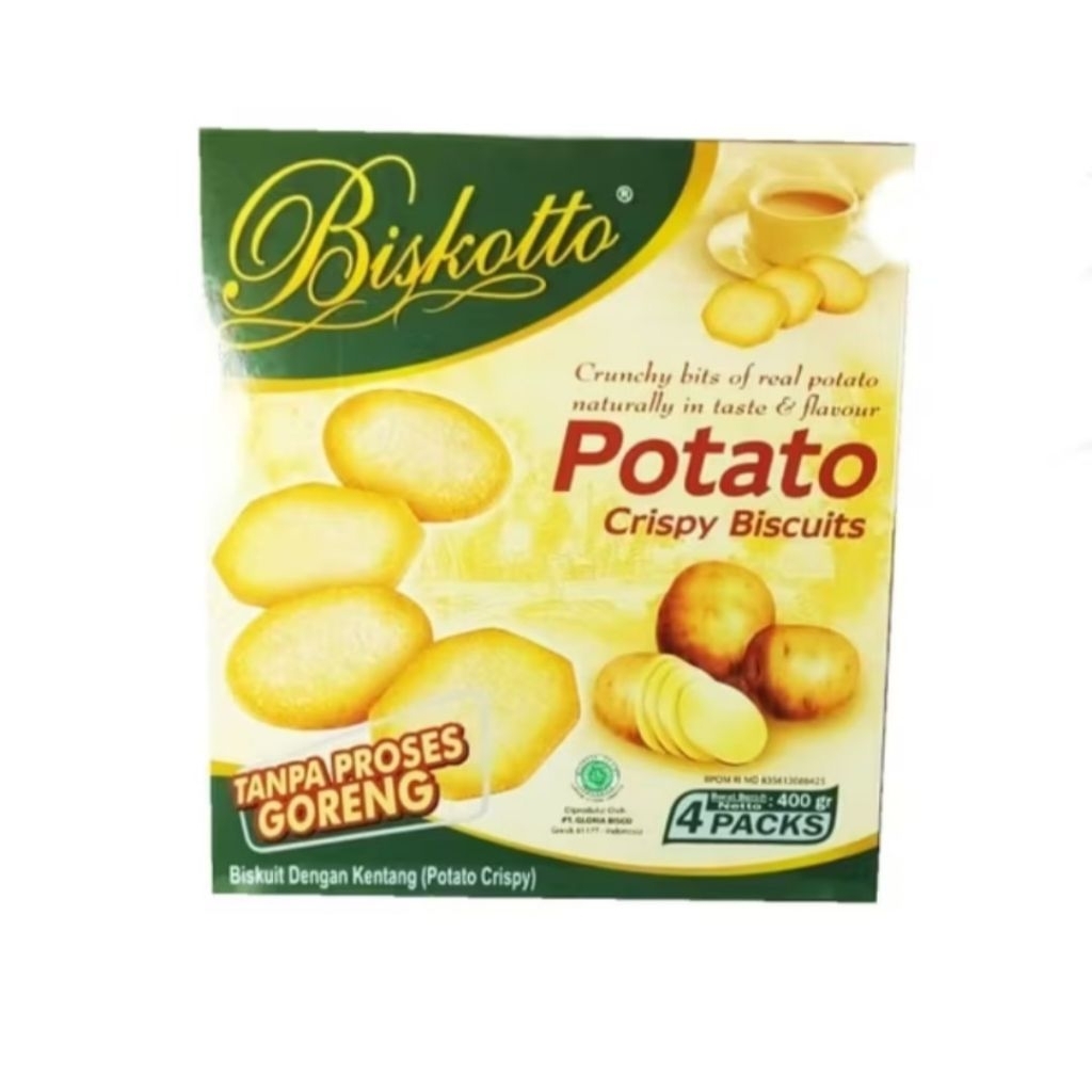 

Biskotto potato 360 gram 1 dus isi 12 box