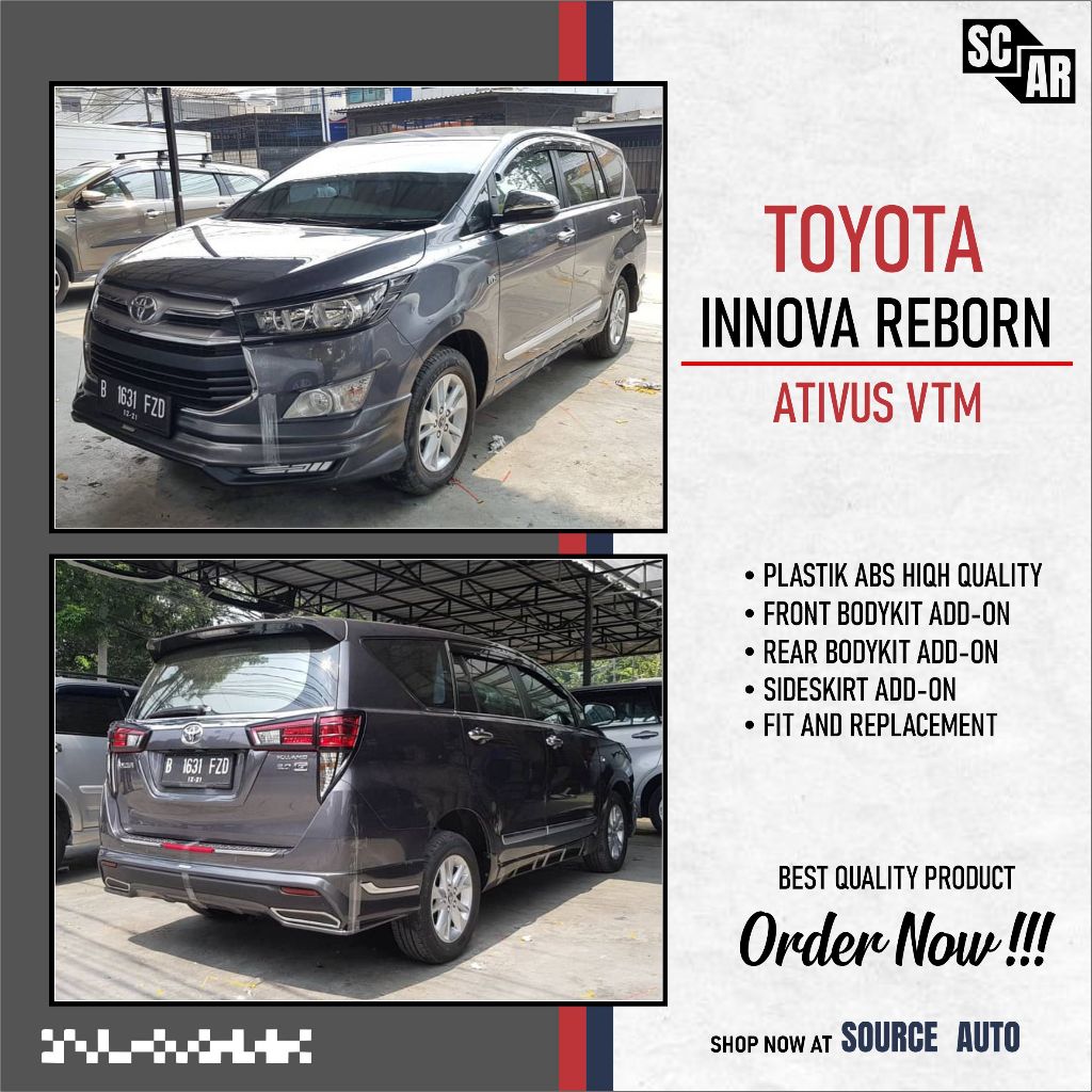 BODYKIT ATIVUS VTM - BODY KIT TOYOTA INNOVA REBORN 2016 - 2020 ( NON FACELIFT )