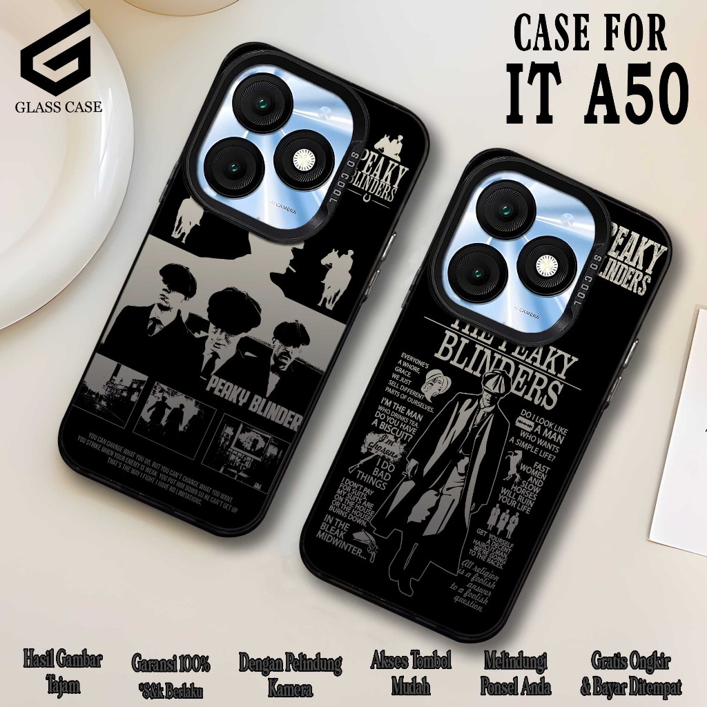 CASE ITEL A50 SOFTCASE HYBRID IMD PLATE HOLOGRAM PREMIUM SO COOL ( PEAKY BLINDERS ) Casing Glossy