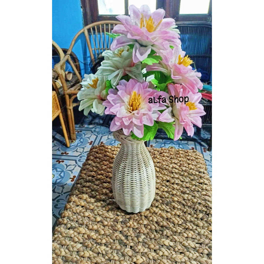 Vas Bunga Rotan Vas Guci Rotan Rattan Anyam