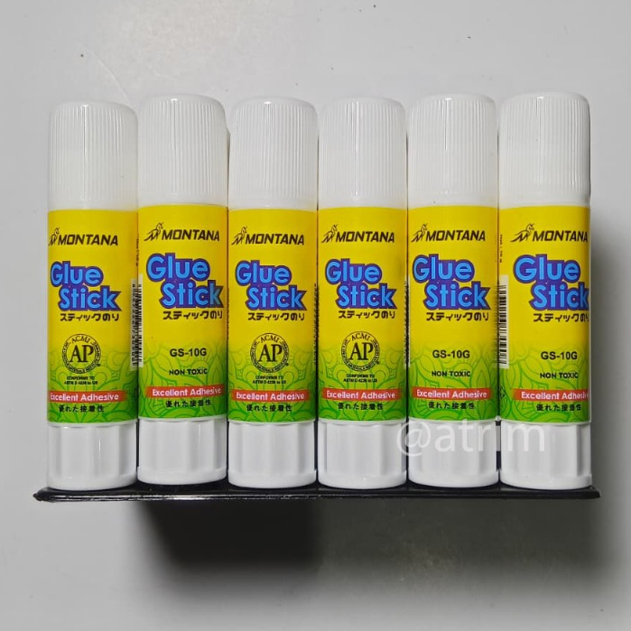 

( 1 Box) Glue Stick Montana GS-10G | Lem Kertas Montana Stick 10 gram | 1 box isi 24 Pcs
