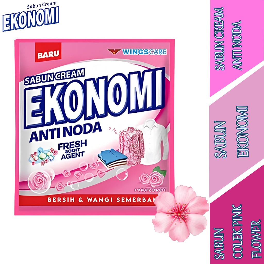 Sabun Colek Pink Flower - Sabun Ekonomi - Sabun Cream Anti Noda - 145gr
