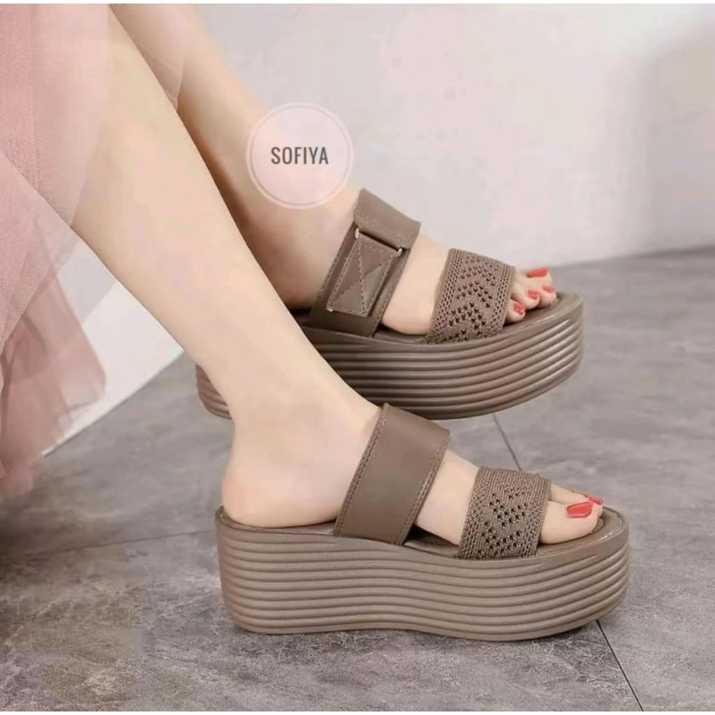 Wedges Wanita premium/Sandal wedges Sofiya/SOFIYA murah/Sandal Slop Wanita/Sandal wedges SOFIYA /Sof
