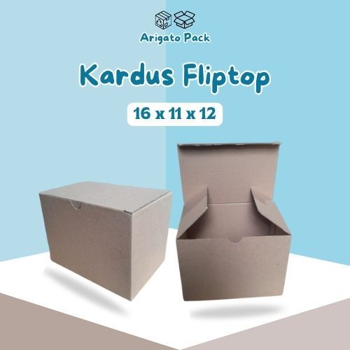 

Kardus Fliptop 16x11x12 Kardus Kemasan Packing Polos