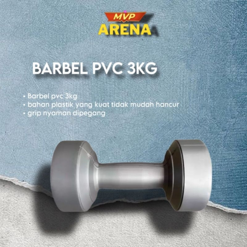 Barbel 3 kg Arena MVP dumbel 3kg barbel 3kg pvc barbel latihan beban