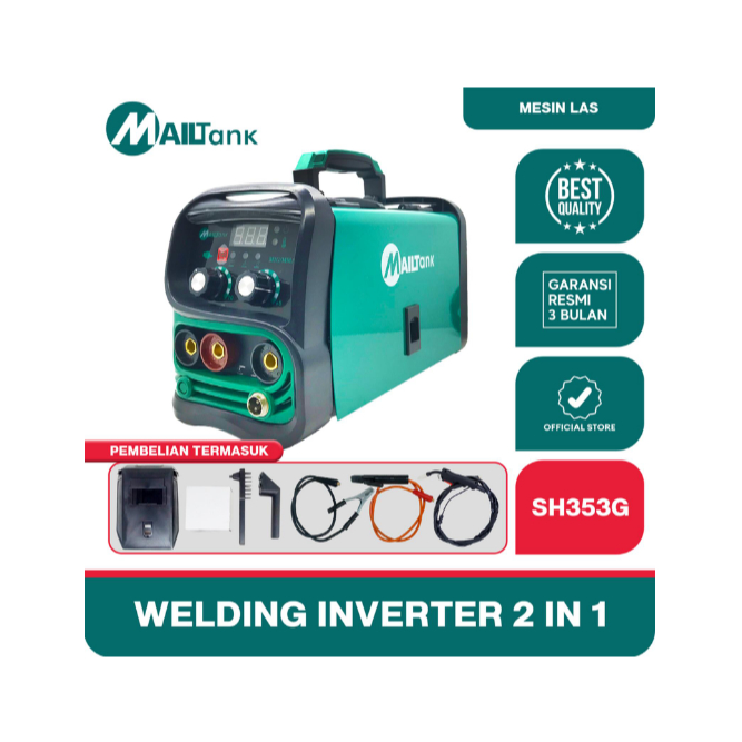 MAILTANK SH353G MESIN LAS MIG/MMA Tanpa Gas co2 TRAVO LAS MIGI120 450 watt MURAH BERKUALITAS