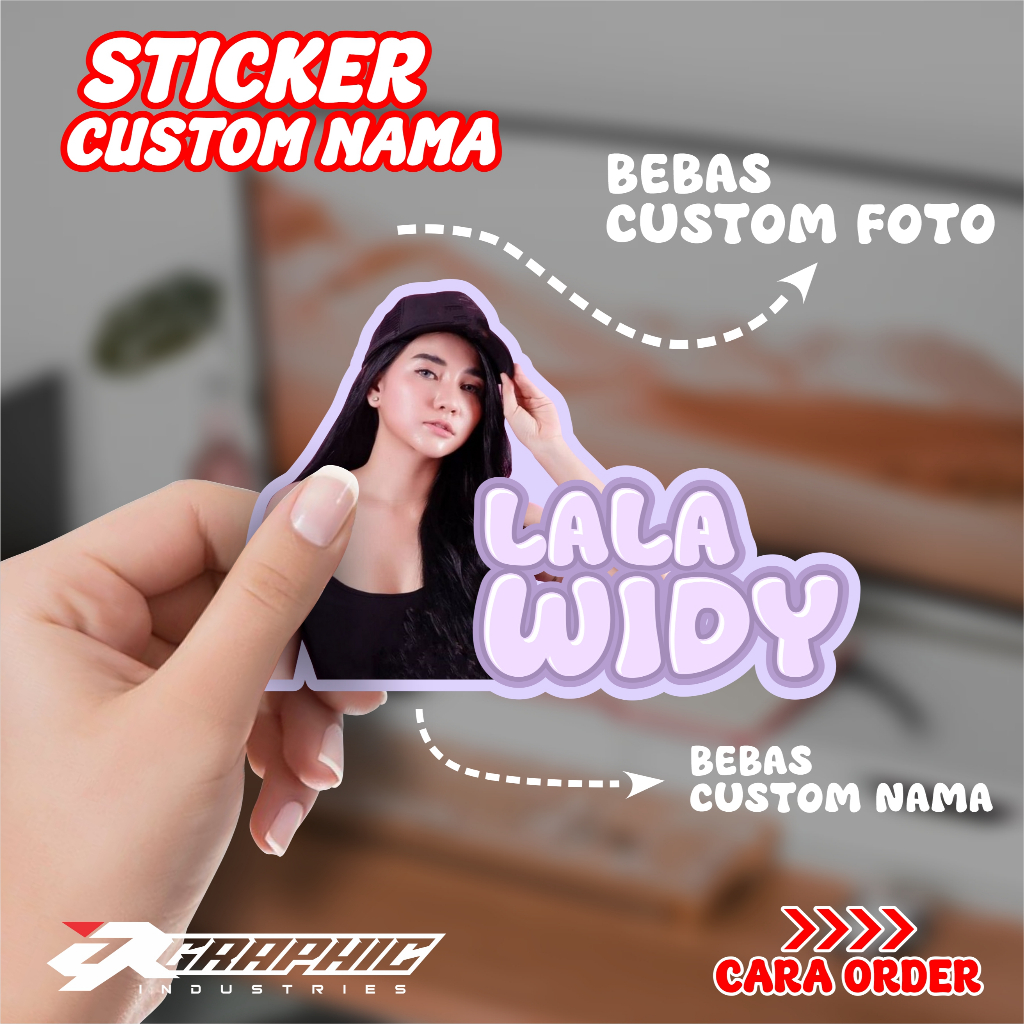

Stiker Foto Wajah Dan Nama Custom Tanpa Pre Order