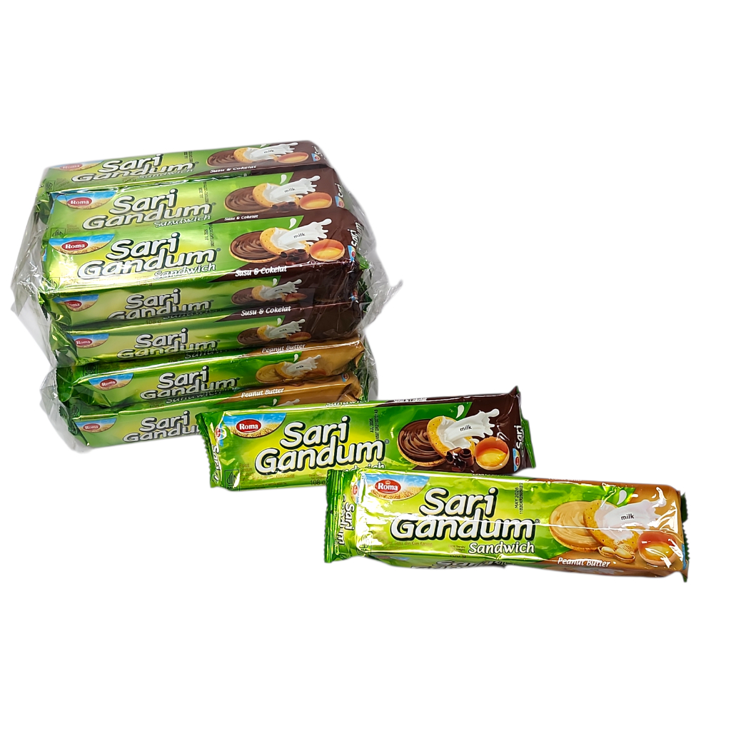 

Roma Sandwich Sari Gandum Regular BAG - Netto 108 gr x 6 pack