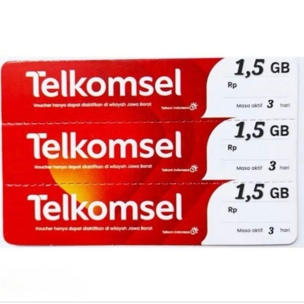 Voucher Data Telkomsel 1,5GB 3 Hari Zona 1 Sulawesi