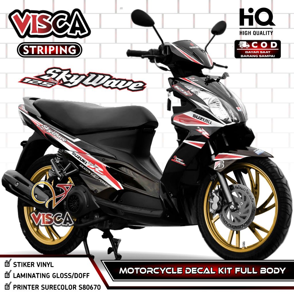 Decal Skywave Full Body - Stiker Skywave Full Body - Dekal Skywave Full Body - Striping Skywave Vari